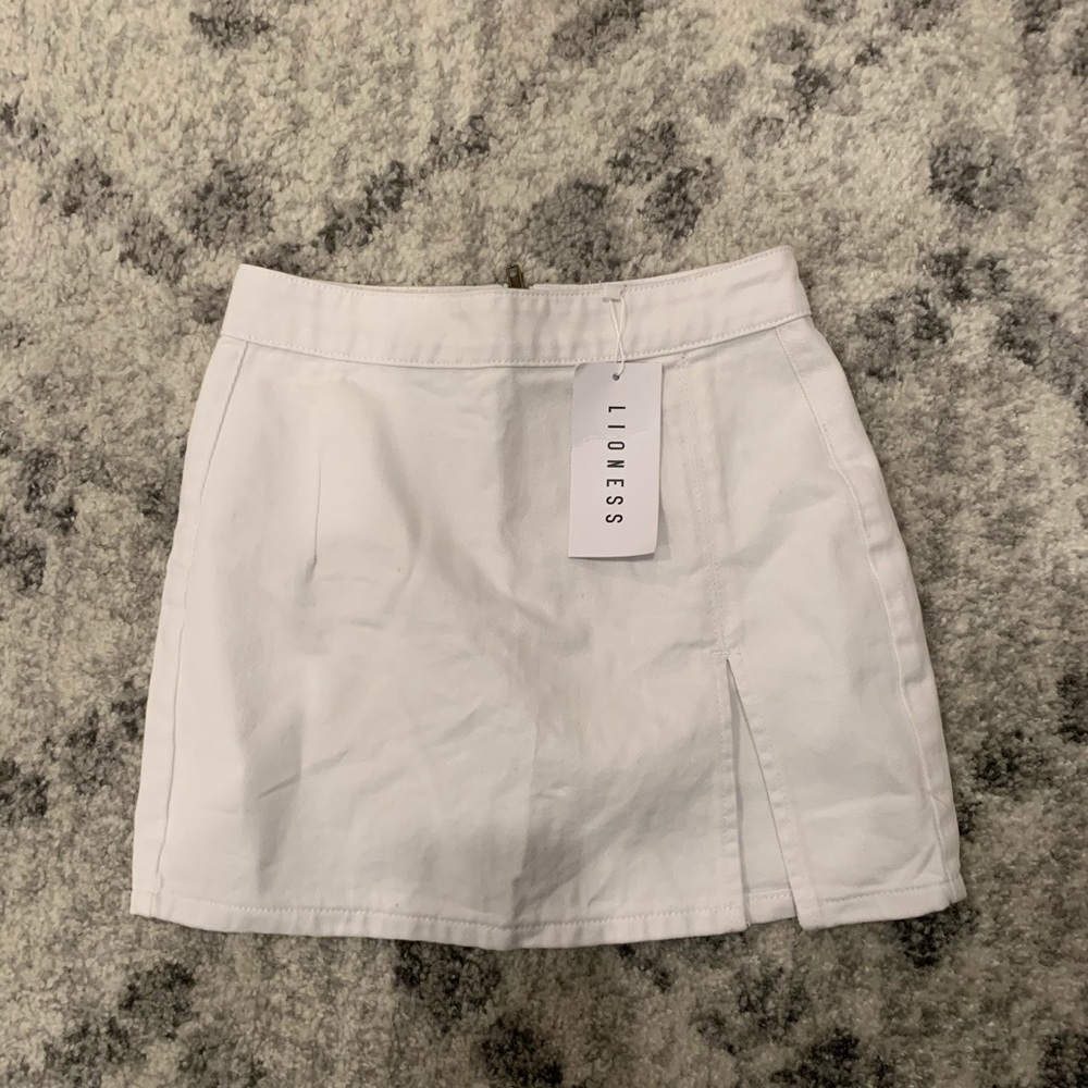 Princess polly white slit skirt